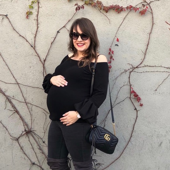 ASOS Maternity Tops - ASOS Maternity Bardot Top with Bell Sleeves